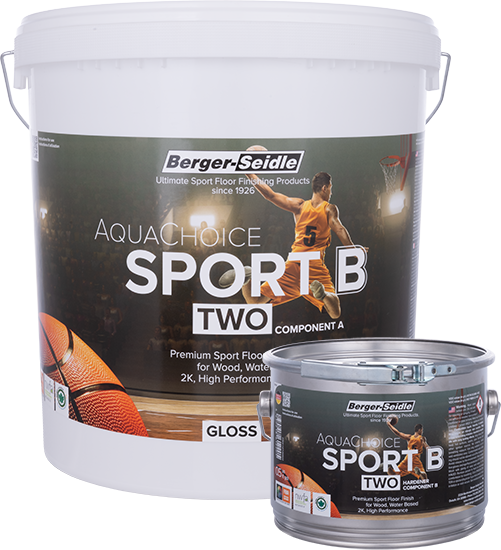 לכה דו-רכיבית על בסיס מים לרצפות ספורט | AquaChoice® Sport B Two