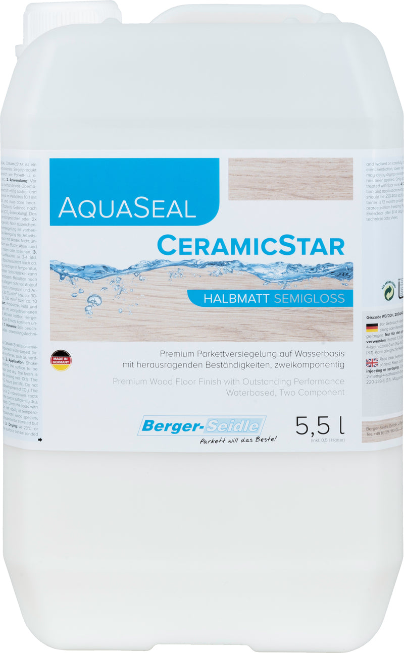 לכה דו-רכיבית עם חיזוק קרמי לפרקט | AquaSeal® CeramicStar