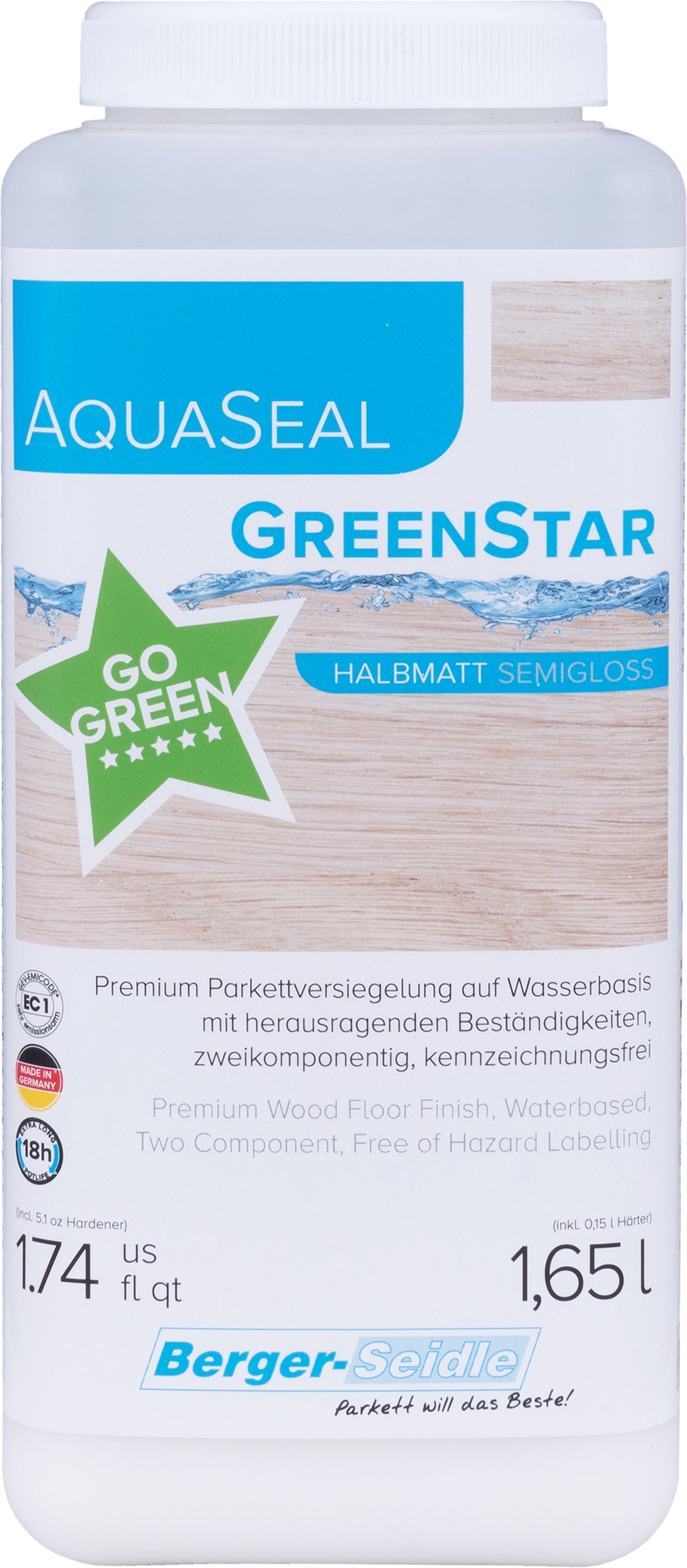 לכה דו־רכיבית חזקה ללא איזוציאנט | AquaSeal GreenStar