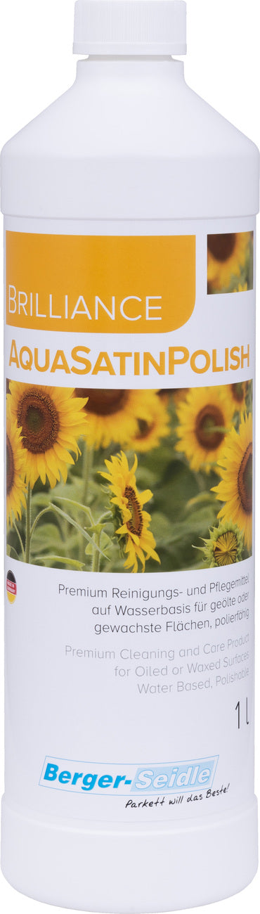 תכשיר להברקה והגנה לפרקט בגימור שמן | AquaSatinPolish