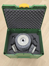 סט תוף הברשה עם מברשת דיסק וססטיינר / Brushing drum set with disc brush and systainer