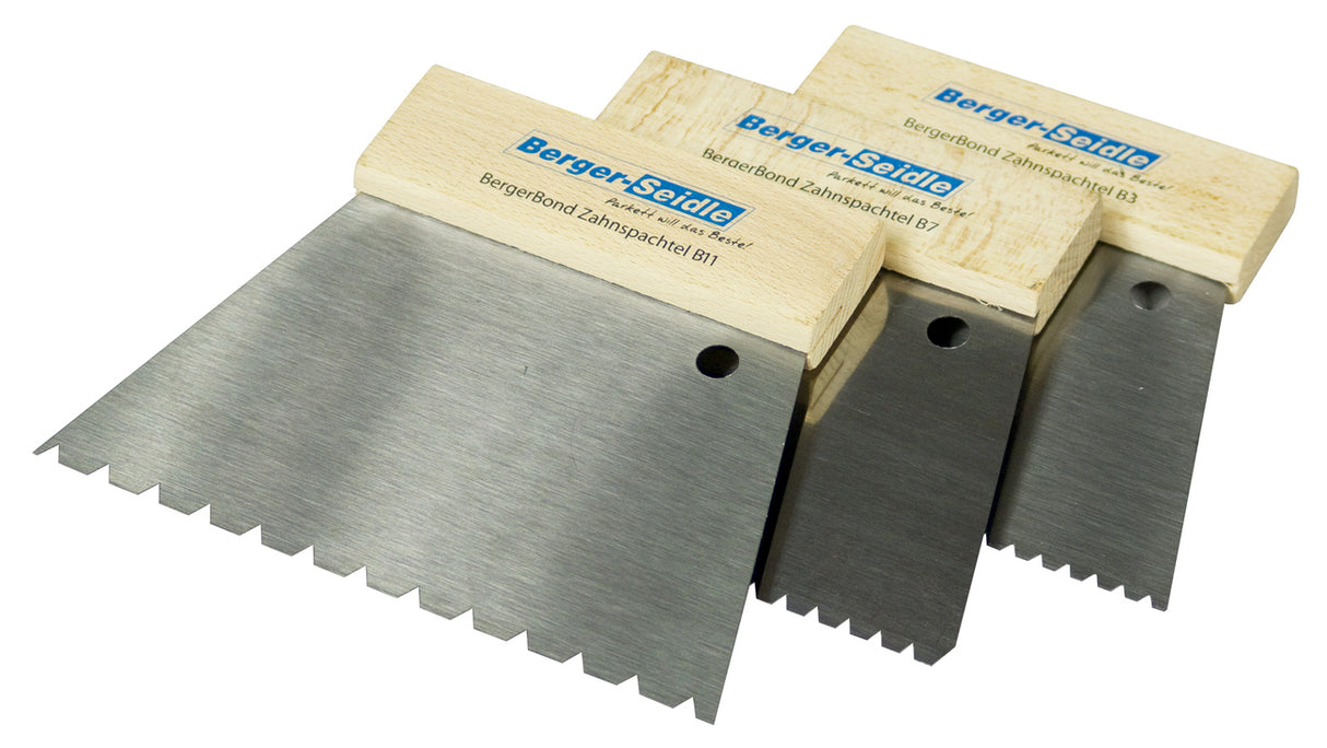 שפכטל שיניים ליישום דבק לפרקט | BergerTool ToothedTrowel