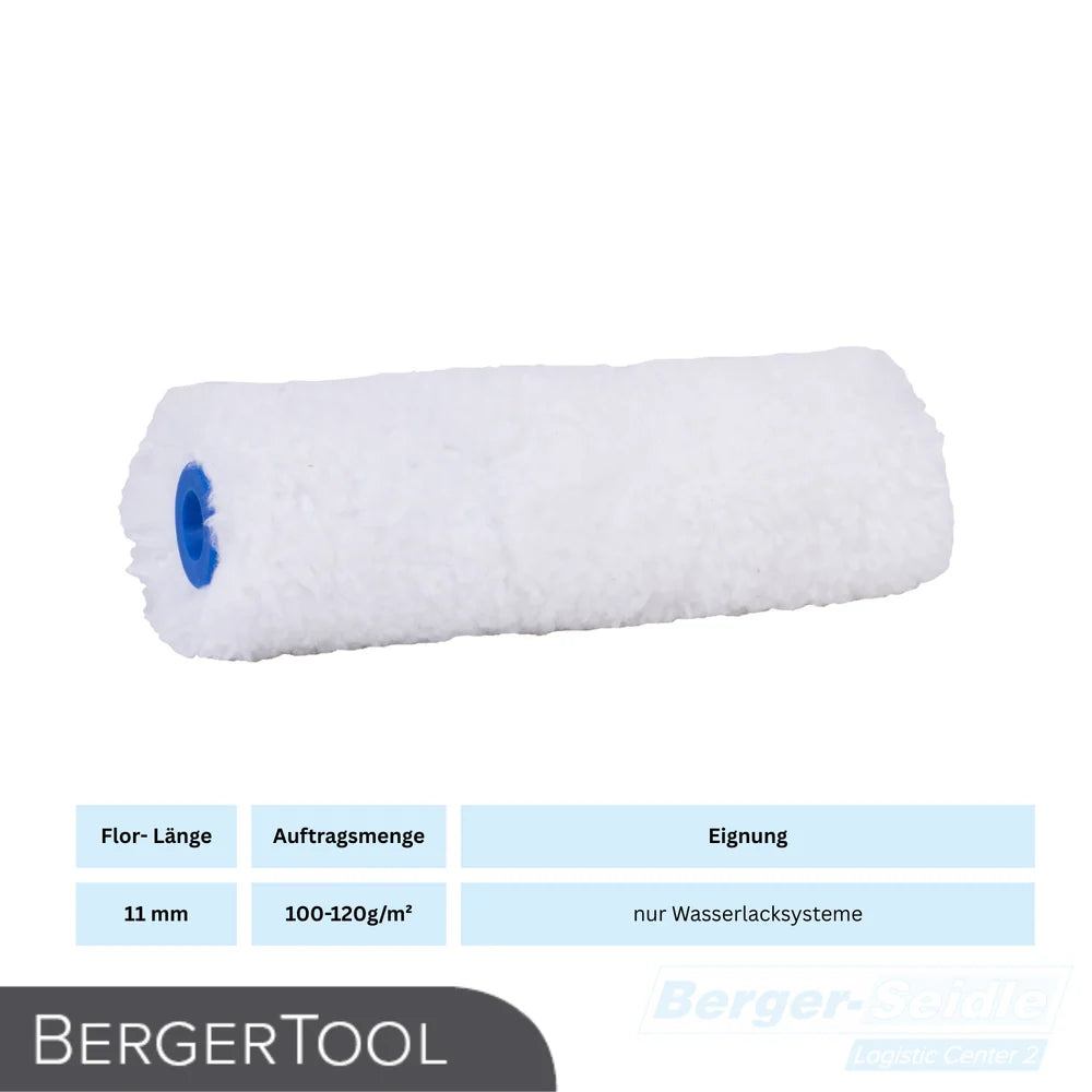 רולר מיקרופייבר פלוס ללכה על בסיס מים, 10 ס״מ | BergerTool Micro Fibre Roller Plus 10